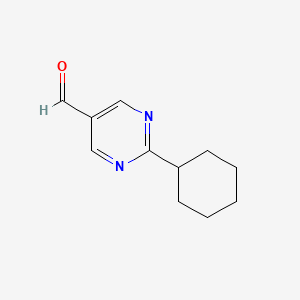 molecular formula C11H14N2O B1416220 2-环己基-5-嘧啶甲醛 CAS No. 959240-13-2
