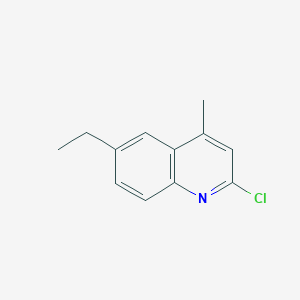 molecular formula C12H12ClN B1416222 2-氯-6-乙基-4-甲基喹啉 CAS No. 35213-56-0