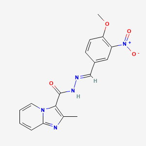 N'-[(E)-(4-methoxy-3-nitrophenyl)methylidene]-2-methylimidazo[1,2-a]pyridine-3-carbohydrazide