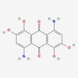 molecular formula C14H10N2O6 B14162267 4,8-Diamino-1,2,5,6-tetrahydroxyanthracene-9,10-dione CAS No. 6370-88-3