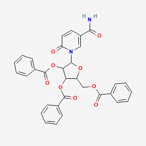 molecular formula C32H26N2O9 B14162273 6-Oxo-1-(2,3,5-tri-o-benzoylpentofuranosyl)-1,6-dihydropyridine-3-carboxamide CAS No. 23312-65-4