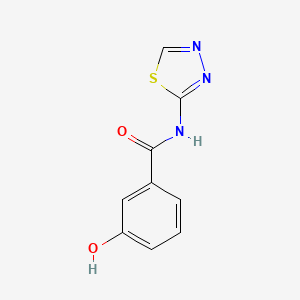 molecular formula C9H7N3O2S B1416228 3-hydroxy-N-(1,3,4-thiadiazol-2-yl)benzamide CAS No. 1019359-73-9