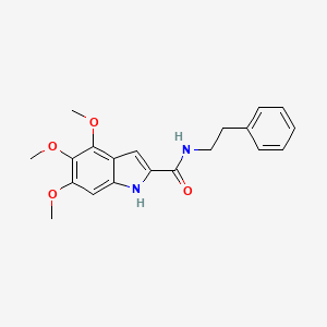 4,5,6-trimethoxy-N-(2-phenylethyl)-1H-indole-2-carboxamide