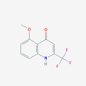 molecular formula C11H8F3NO2 B14162322 4-Quinolinol, 5-methoxy-2-(trifluoromethyl)- CAS No. 41192-86-3