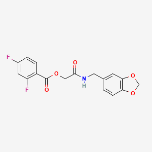 molecular formula C17H13F2NO5 B14162325 [2-(1,3-Benzodioxol-5-ylmethylamino)-2-oxoethyl] 2,4-difluorobenzoate CAS No. 391598-72-4