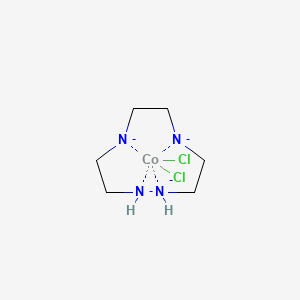 molecular formula C6H14Cl2CoN4-4 B14162327 2-Azanidylethyl-[2-(2-azanidylethylazanidyl)ethyl]azanide;dichlorocobalt CAS No. 15555-97-2