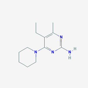 molecular formula C12H20N4 B1416233 5-乙基-4-甲基-6-(1-哌啶基)-2-嘧啶胺 CAS No. 915920-63-7