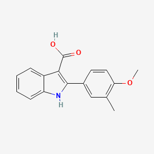 molecular formula C17H15NO3 B1416236 2-(4-methoxy-3-methylphenyl)-1H-indole-3-carboxylic acid CAS No. 1082467-46-6
