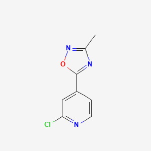 molecular formula C8H6ClN3O B1416244 2-Chloro-4-(3-methyl-1,2,4-oxadiazol-5-yl)pyridine CAS No. 959240-51-8