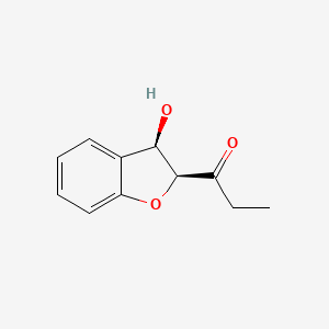 1-[(2S,3R)-3-hydroxy-2,3-dihydro-1-benzofuran-2-yl]propan-1-one