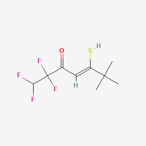 4-Hepten-3-one, 1,1,2,2-tetrafluoro-5-mercapto-6,6-dimethyl-