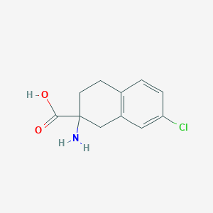 molecular formula C11H12ClNO2 B14162483 2-Amino-7-chloro-1,2,3,4-tetrahydronaphthalene-2-carboxylic acid 