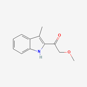 molecular formula C12H13NO2 B14162498 Ketone, methoxymethyl 3-methyl-2-indolyl- CAS No. 52098-18-7