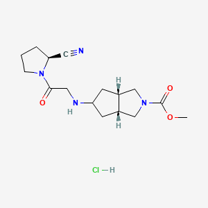 methyl (3aR,6aS)-5-[[2-[(2S)-2-cyanopyrrolidin-1-yl]-2-oxoethyl]amino]-3,3a,4,5,6,6a-hexahydro-1H-cyclopenta[c]pyrrole-2-carboxylate;hydrochloride