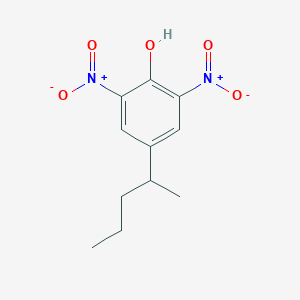 molecular formula C11H14N2O5 B14162516 2,6-Dinitro-4-(pentan-2-yl)phenol CAS No. 4097-42-1