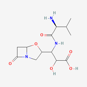 molecular formula C13H21N3O6 B14162524 Serine, 3-(7-oxo-4-oxa-1-azabicyclo(3.2.0)hept-3-yl)-N-L-valyl- CAS No. 103059-95-6