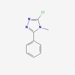 molecular formula C9H8ClN3 B1416254 3-chloro-4-methyl-5-phenyl-4H-1,2,4-triazole CAS No. 50369-42-1