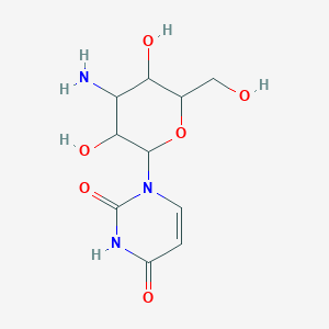 molecular formula C10H15N3O6 B14162545 1-[4-Amino-3,5-dihydroxy-6-(hydroxymethyl)oxan-2-yl]pyrimidine-2,4-dione CAS No. 4338-38-9