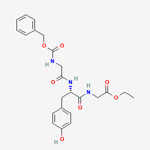 molecular formula C23H27N3O7 B14162552 Carbobenzoxy-glycyl-tyrosyl-glycine ethyl ester CAS No. 3561-36-2