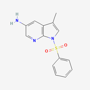 1H-Pyrrolo[2,3-b]pyridin-5-amine, 3-methyl-1-(phenylsulfonyl)-