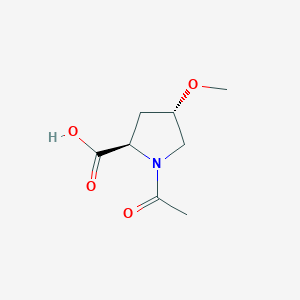 molecular formula C8H13NO4 B1416258 (2R,4S)-1-acetyl-4-methoxypyrrolidine-2-carboxylic acid CAS No. 1807885-24-0