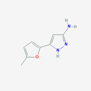 molecular formula C8H9N3O B1416259 3-(5-methylfuran-2-yl)-1H-pyrazol-5-amine CAS No. 1312689-57-8