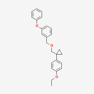 Benzene, 1-(((1-(4-ethoxyphenyl)cyclopropyl)methoxy)methyl)-3-phenoxy-