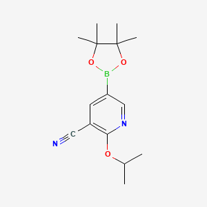 2-Isopropoxy-5-(4,4,5,5-tetramethyl-1,3,2-dioxaborolan-2-YL)nicotinonitrile