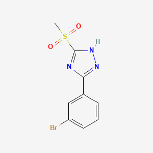 3-(3-Bromophenyl)-5-(methanesulfonyl)-1H-1,2,4-triazole