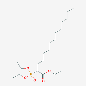 molecular formula C20H41O5P B14162763 Ethyl 2-(diethoxyphosphoryl)tetradecanoate CAS No. 6316-11-6