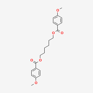 molecular formula C22H26O6 B14162794 Hexane-1,6-diyl bis(4-methoxybenzoate) CAS No. 390359-18-9