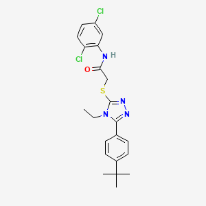 molecular formula C22H24Cl2N4OS B14162799 2-{[5-(4-tert-butylphenyl)-4-ethyl-4H-1,2,4-triazol-3-yl]sulfanyl}-N-(2,5-dichlorophenyl)acetamide CAS No. 849021-23-4