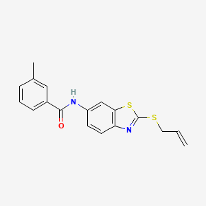 3-methyl-N-[2-(prop-2-en-1-ylsulfanyl)-1,3-benzothiazol-6-yl]benzamide