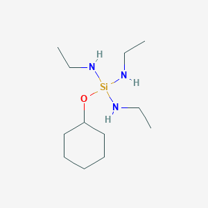 molecular formula C12H29N3OSi B14162814 1-(Cyclohexyloxy)-N,N',N''-triethylsilanetriamine CAS No. 923561-13-1