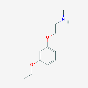 B1416282 2-(3-Ethoxyphenoxy)-N-methylethanamine CAS No. 915921-56-1