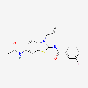 (Z)-N-(6-acetamido-3-allylbenzo[d]thiazol-2(3H)-ylidene)-3-fluorobenzamide