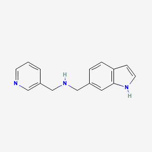 molecular formula C15H15N3 B1416287 (1H-indol-6-ylmethyl)(pyridin-3-ylmethyl)amine CAS No. 1017791-13-7