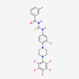 N-({3-chloro-4-[4-(pentafluorophenyl)piperazin-1-yl]phenyl}carbamothioyl)-3-methylbenzamide