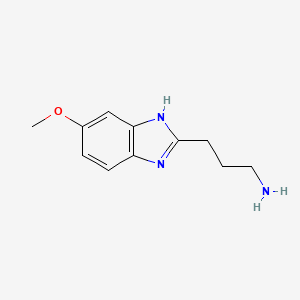 molecular formula C11H15N3O B1416288 3-(5-methoxy-1H-benzimidazol-2-yl)propan-1-amine CAS No. 897601-78-4