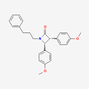 (3R,4R)-3,4-bis(4-methoxyphenyl)-1-(3-phenylpropyl)azetidin-2-one