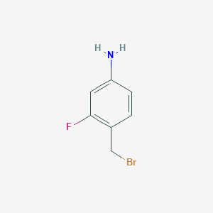 molecular formula C7H7BrFN B14162909 4-(Bromomethyl)-3-fluorobenzenamine CAS No. 1196157-48-8