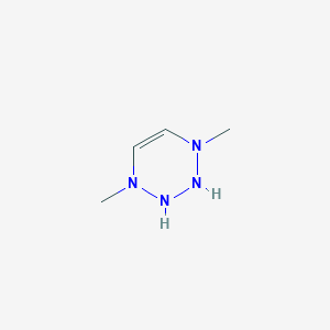 molecular formula C4H10N4 B14162920 1,2,3,4-Tetrazine,1,4,5,6-tetrahydro-1,4-dimethyl- CAS No. 39247-66-0