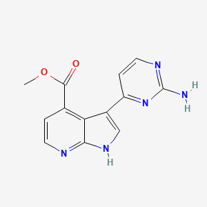 1H-Pyrrolo[2,3-b]pyridine-4-carboxylic acid, 3-(2-amino-4-pyrimidinyl)-, methyl ester