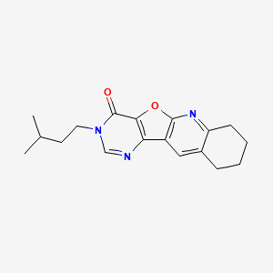 2-(3-Methyl-butyl)-6,7,8,9-tetrahydro-2H-11-oxa-2,4,10-triaza-benzo[b]fluoren-1-one