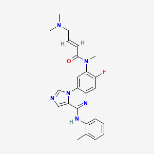 2-Butenamide, 4-(dimethylamino)-N-[7-fluoro-4-[(2-methylphenyl)amino]imidazo[1,5-a]quinoxalin-8-yl]-N-methyl-, (2E)-