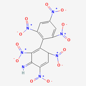 molecular formula C12H5N7O12 B14162993 2,4,6-Trinitro-3-(2,4,6-trinitrophenyl)cyclohexa-2,5-dien-1-imine 