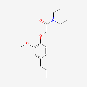 molecular formula C16H25NO3 B14163023 Acetamide, N,N-diethyl-2-(2-methoxy-4-propylphenoxy)- CAS No. 3818-71-1