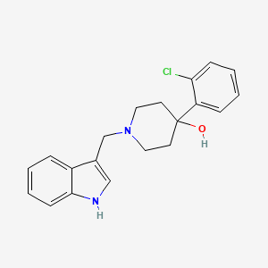 molecular formula C20H21ClN2O B14163029 4-(2-Chlorophenyl)-1-[(1H-indol-3-yl)methyl]piperidin-4-ol CAS No. 925217-83-0