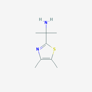 molecular formula C8H14N2S B1416303 2-(Dimethyl-1,3-thiazol-2-yl)propan-2-amine CAS No. 1082478-78-1
