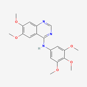 molecular formula C19H21N3O5 B14163055 6,7-dimethoxy-N-(3,4,5-trimethoxyphenyl)quinazolin-4-amine CAS No. 202475-54-5